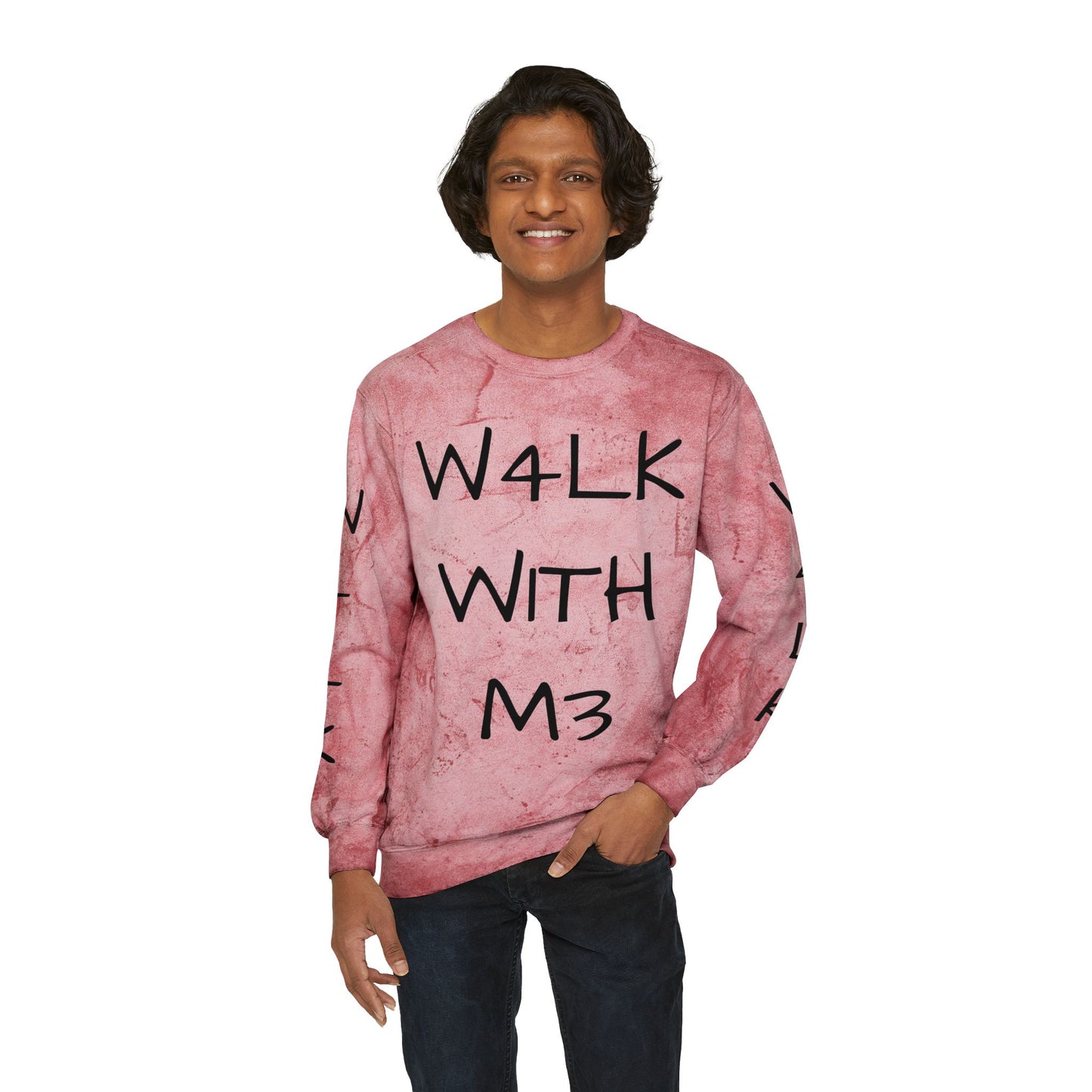 W4LK WITH M3 Color Blast Crewneck Sweatshirt