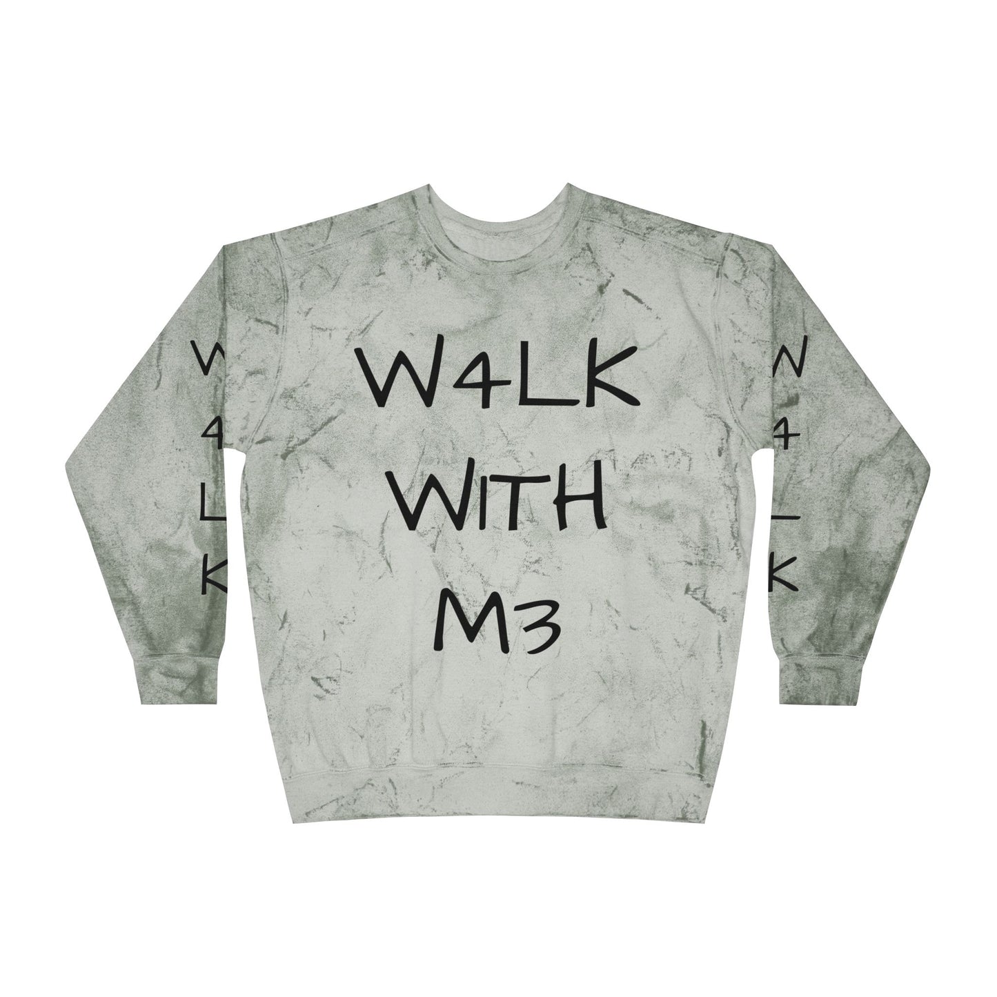 W4LK WITH M3 Color Blast Crewneck Sweatshirt