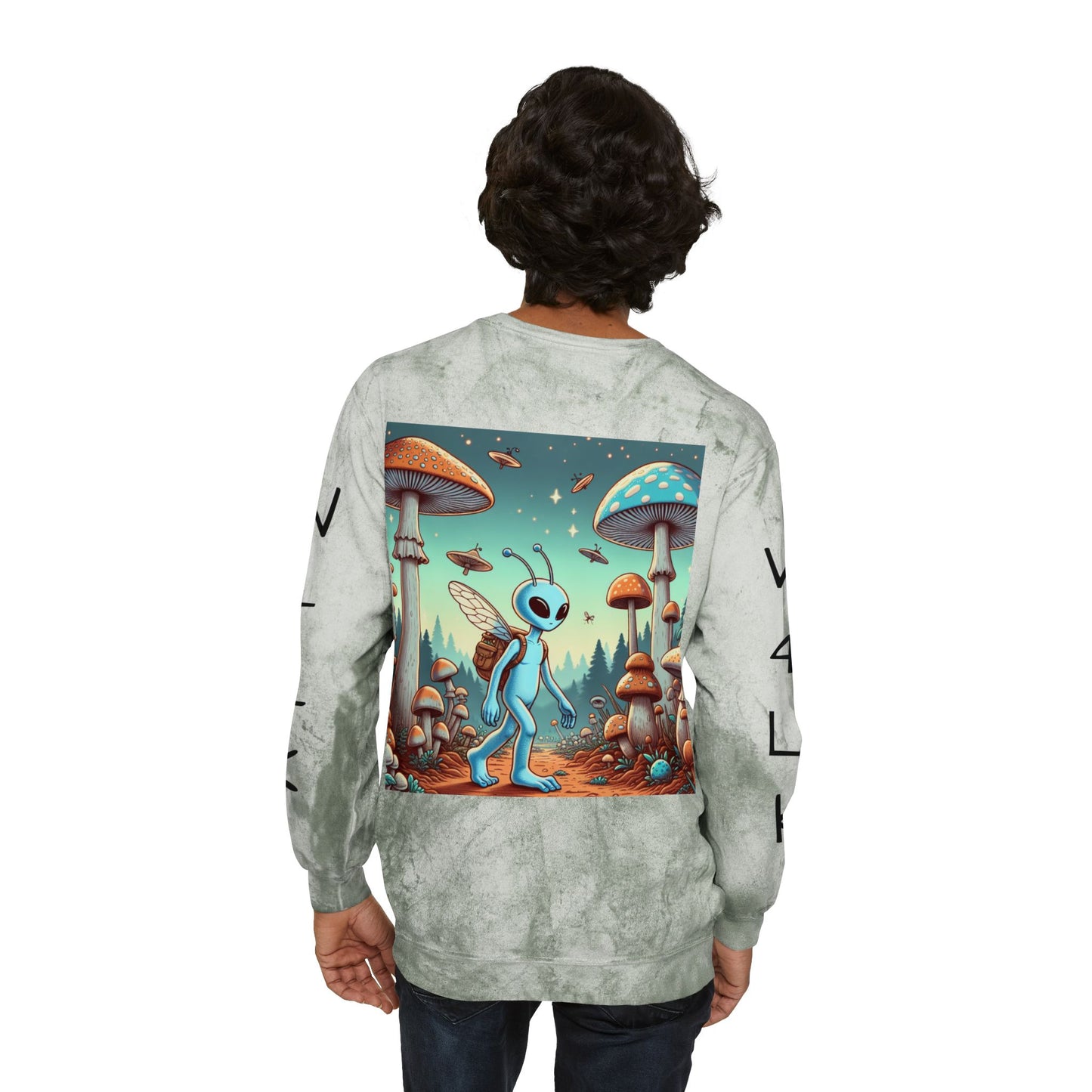 W4LK WITH M3 Color Blast Crewneck Sweatshirt