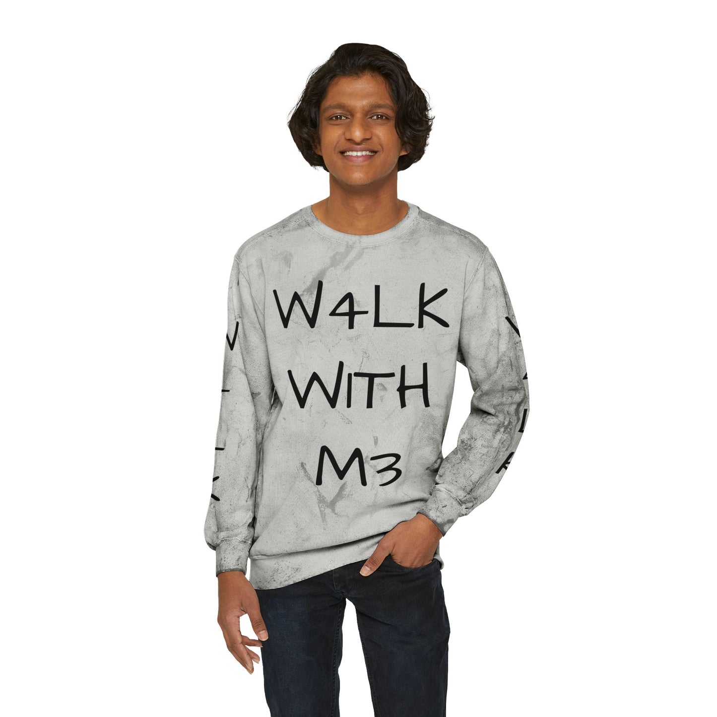 W4LK WITH M3 Color Blast Crewneck Sweatshirt