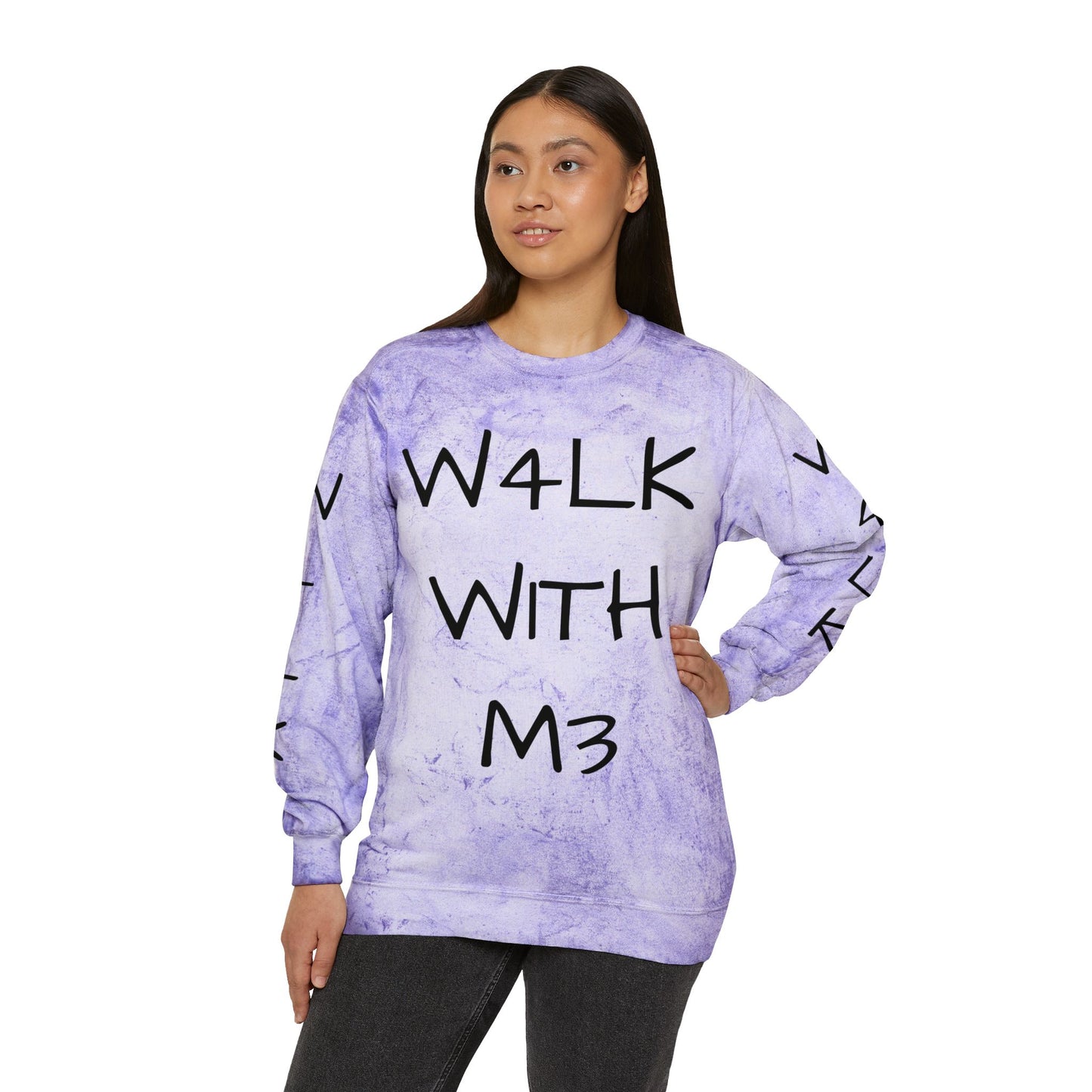 W4LK WITH M3 Color Blast Crewneck Sweatshirt