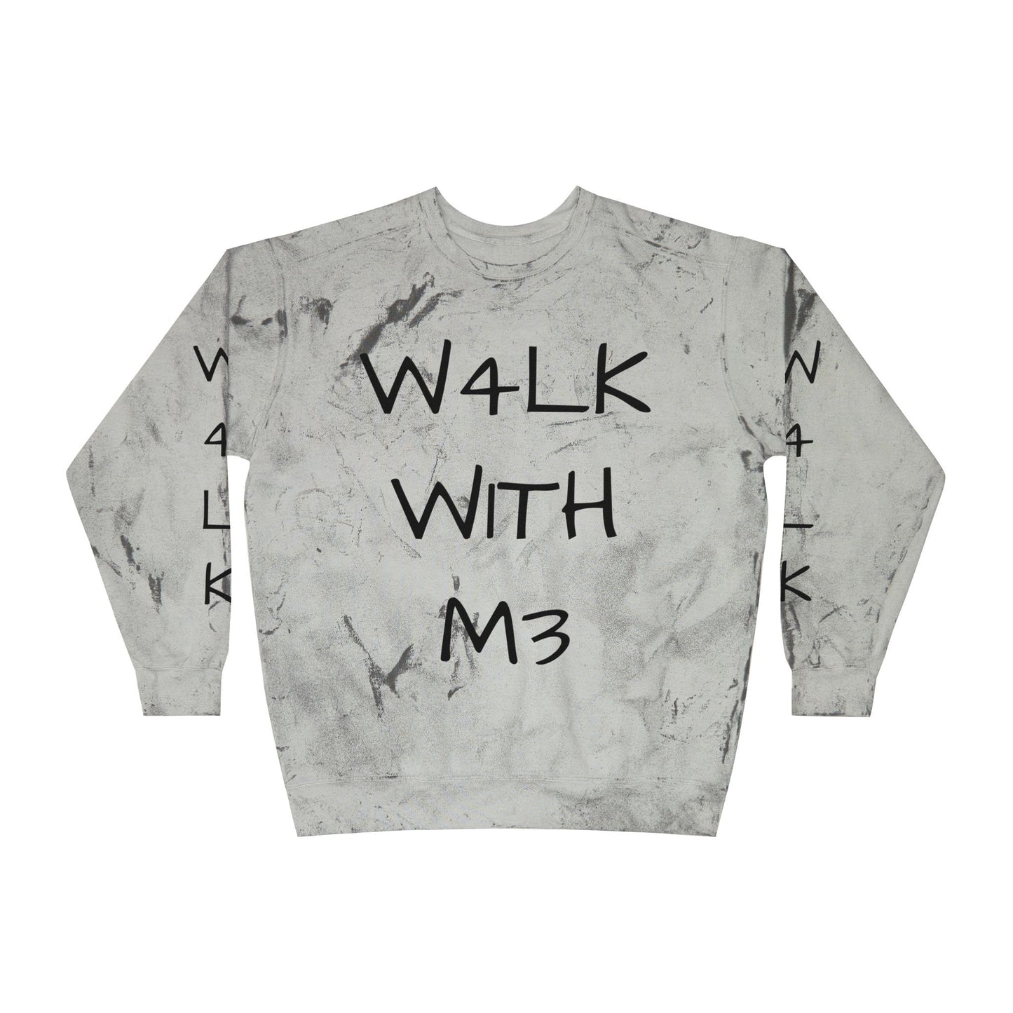 W4LK WITH M3 Color Blast Crewneck Sweatshirt