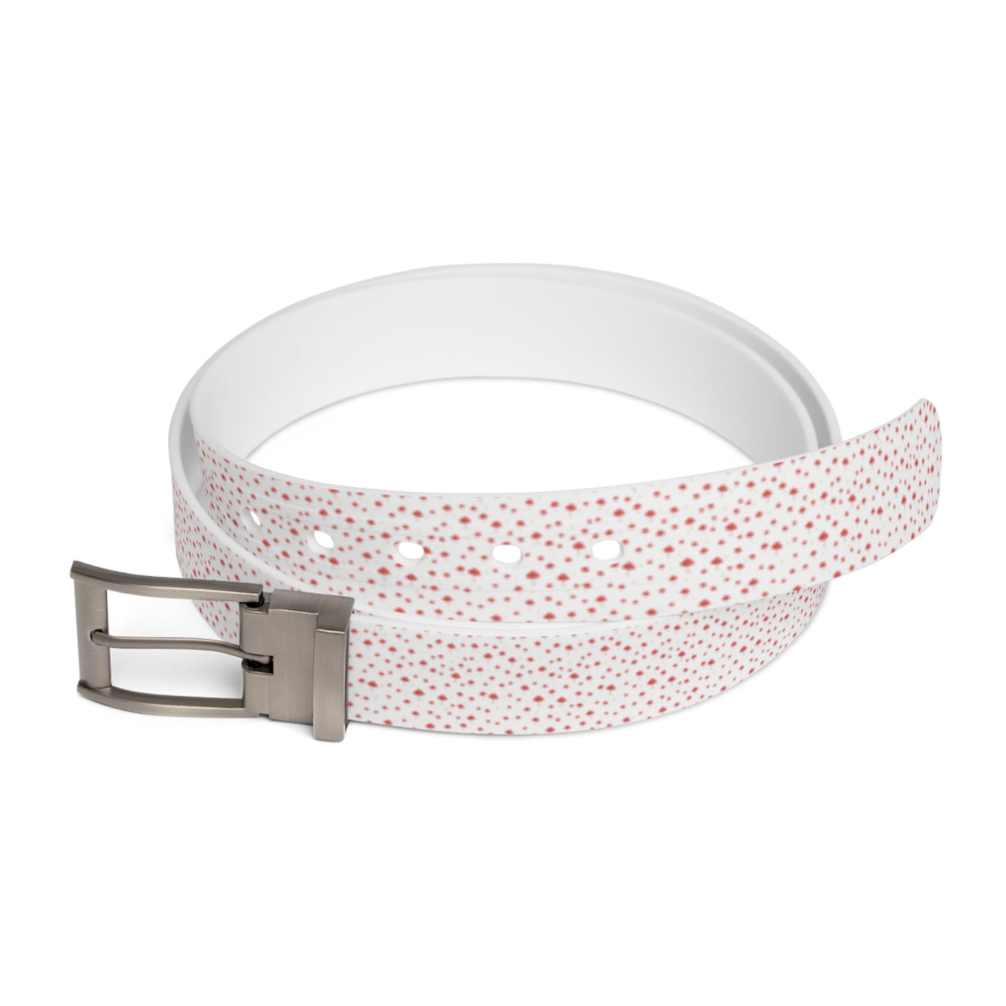 White Mini Mushroom Design Belt