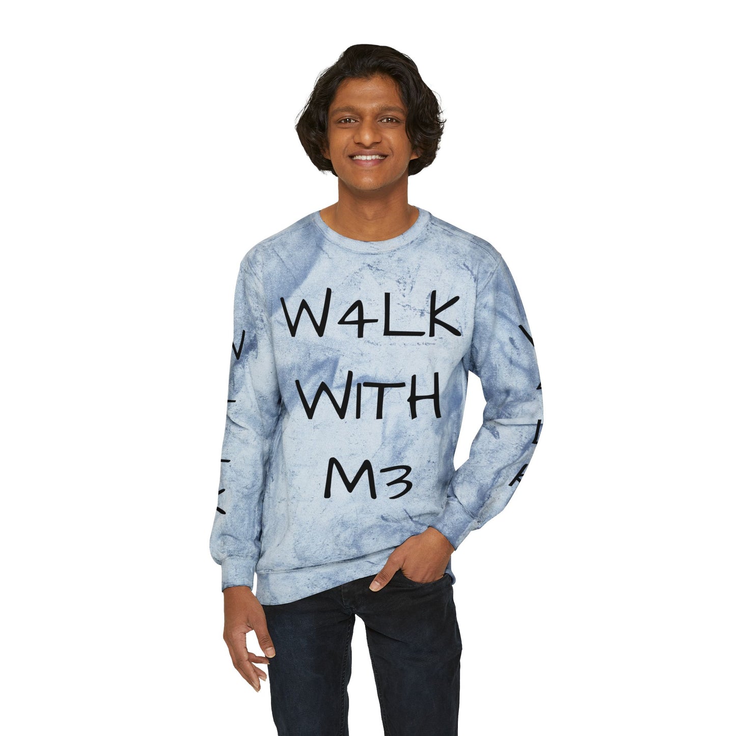 W4LK WITH M3 Color Blast Crewneck Sweatshirt