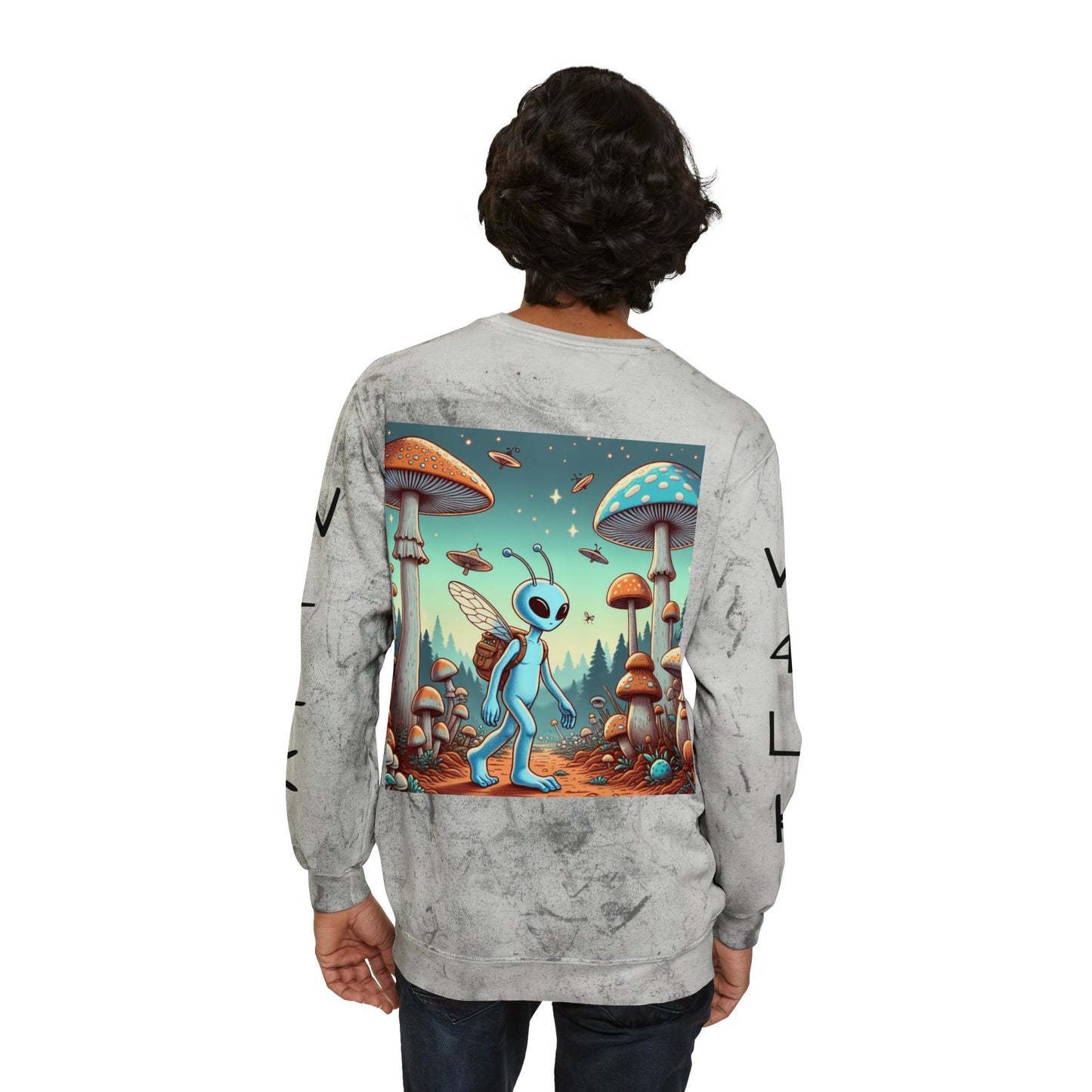 W4LK WITH M3 Color Blast Crewneck Sweatshirt