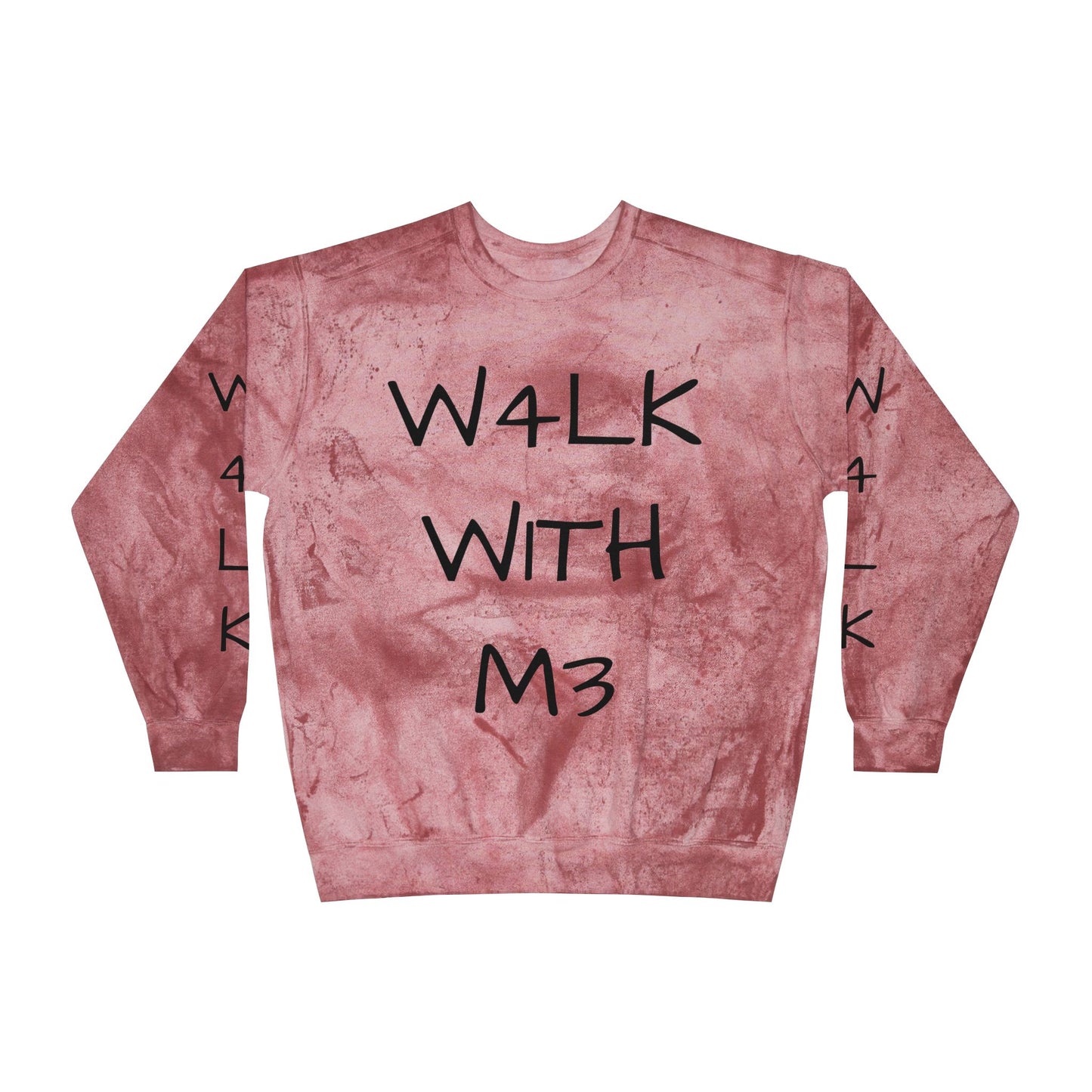 W4LK WITH M3 Color Blast Crewneck Sweatshirt