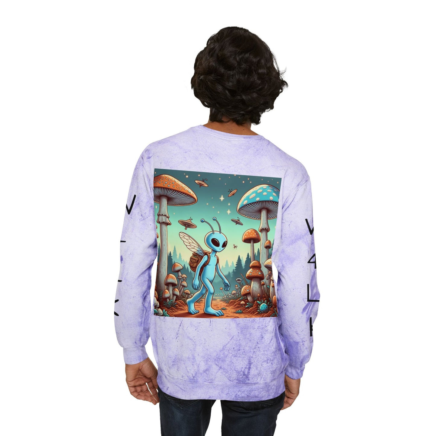 W4LK WITH M3 Color Blast Crewneck Sweatshirt