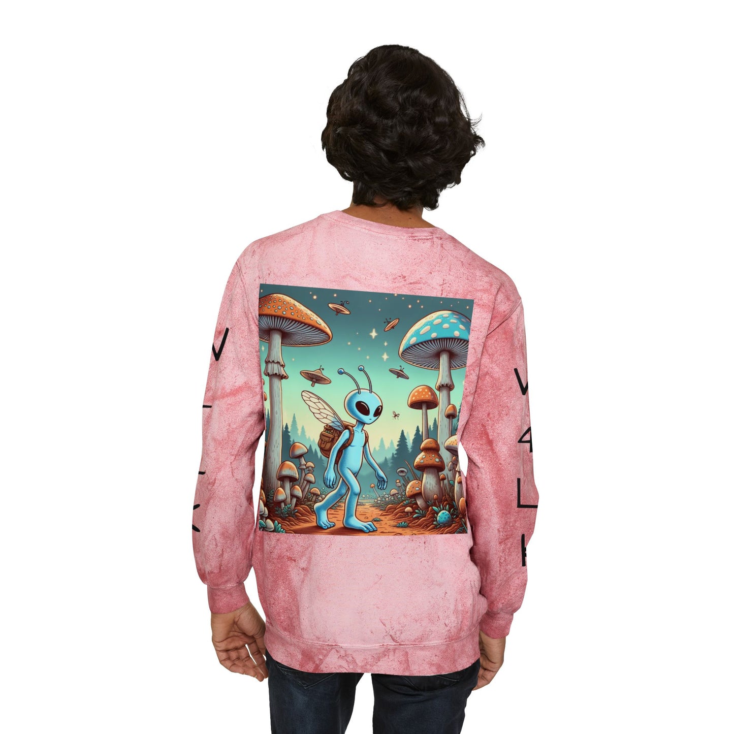 W4LK WITH M3 Color Blast Crewneck Sweatshirt