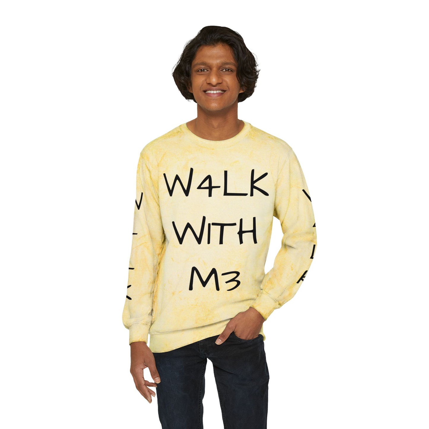 W4LK WITH M3 Color Blast Crewneck Sweatshirt