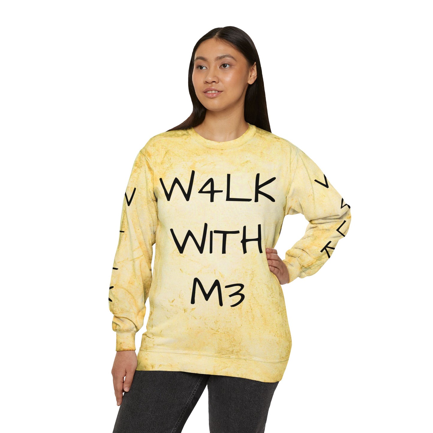 W4LK WITH M3 Color Blast Crewneck Sweatshirt