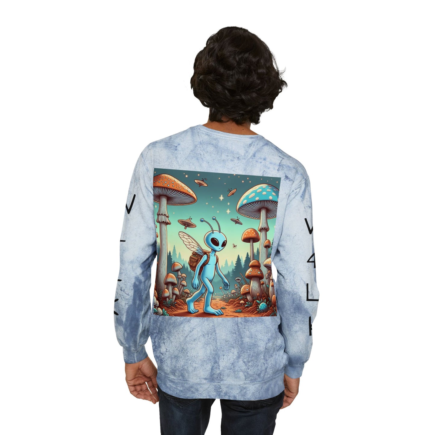 W4LK WITH M3 Color Blast Crewneck Sweatshirt